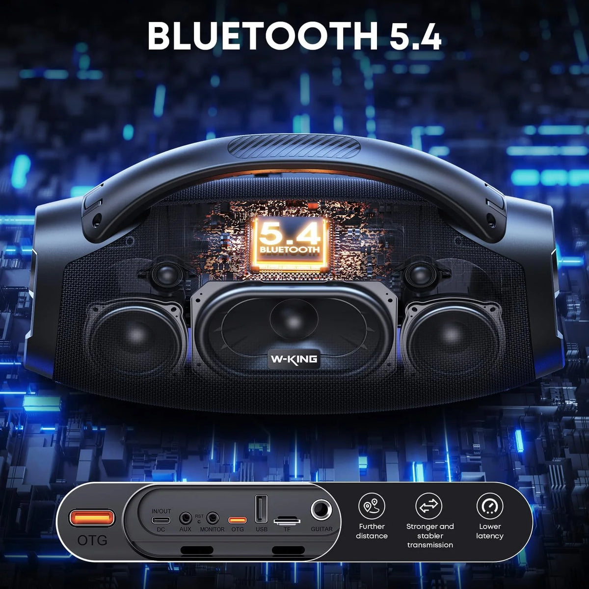 W-KING 330W Peak Waterproof Bluetooth Party Speaker With Massive Bass