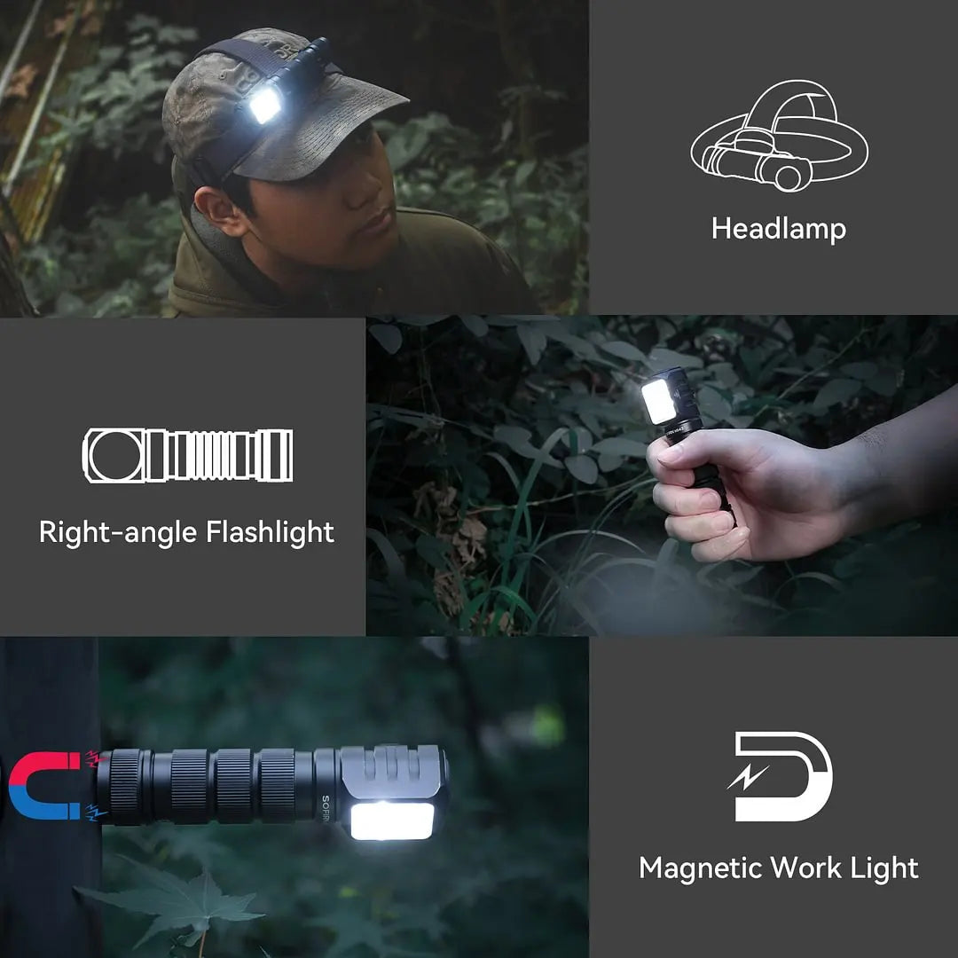 Sofirn HS42 USB C Rechargeable Headlamp With Magnetic Mount