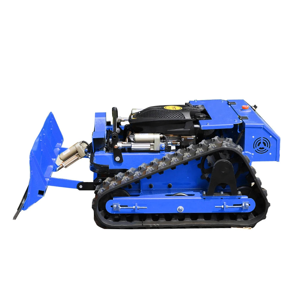 MASENTER Remote Control Crawler Lawn Mower With Snow Shovel Attachment