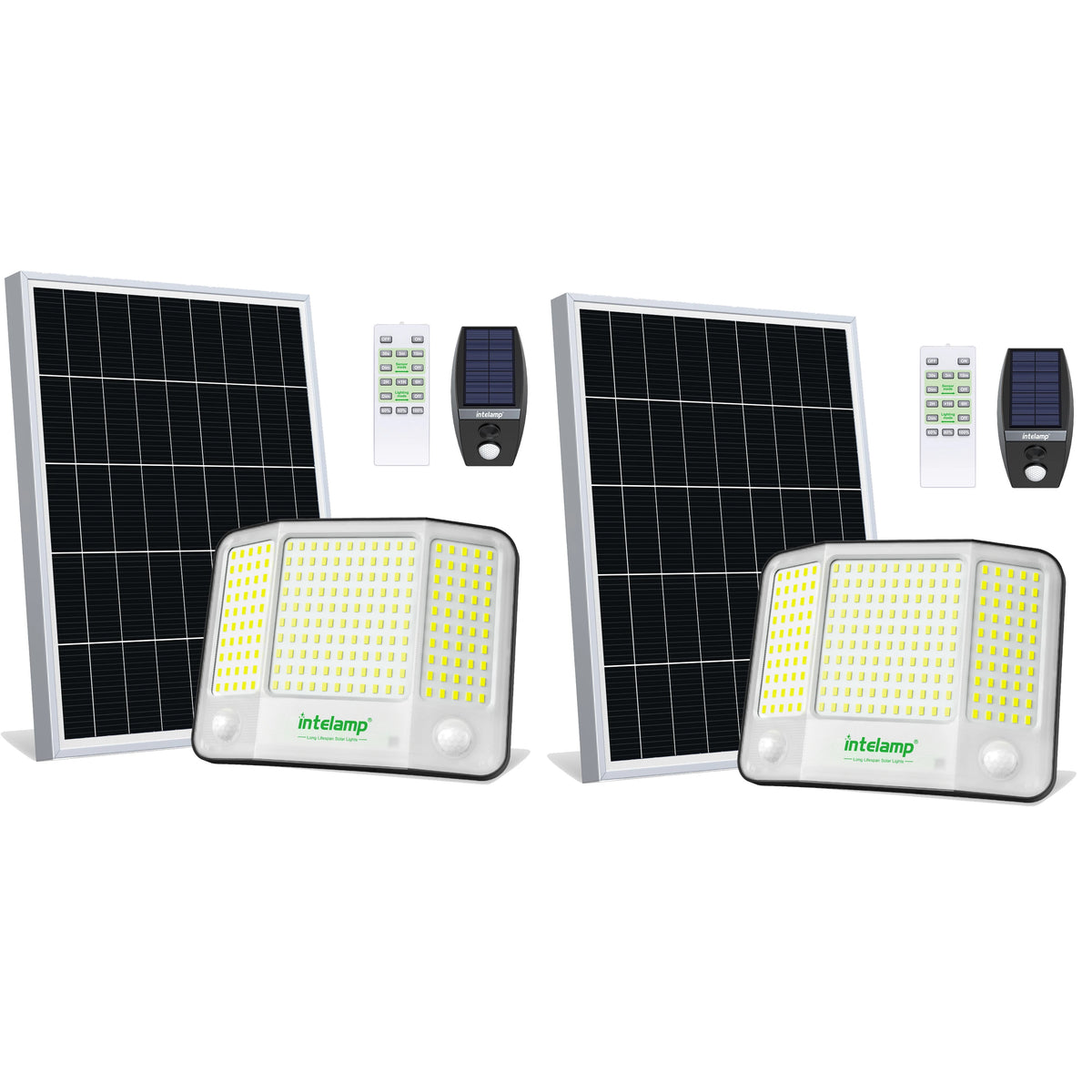 Intelamp Solar Street Flood Light With Dual Sensors for Gardens