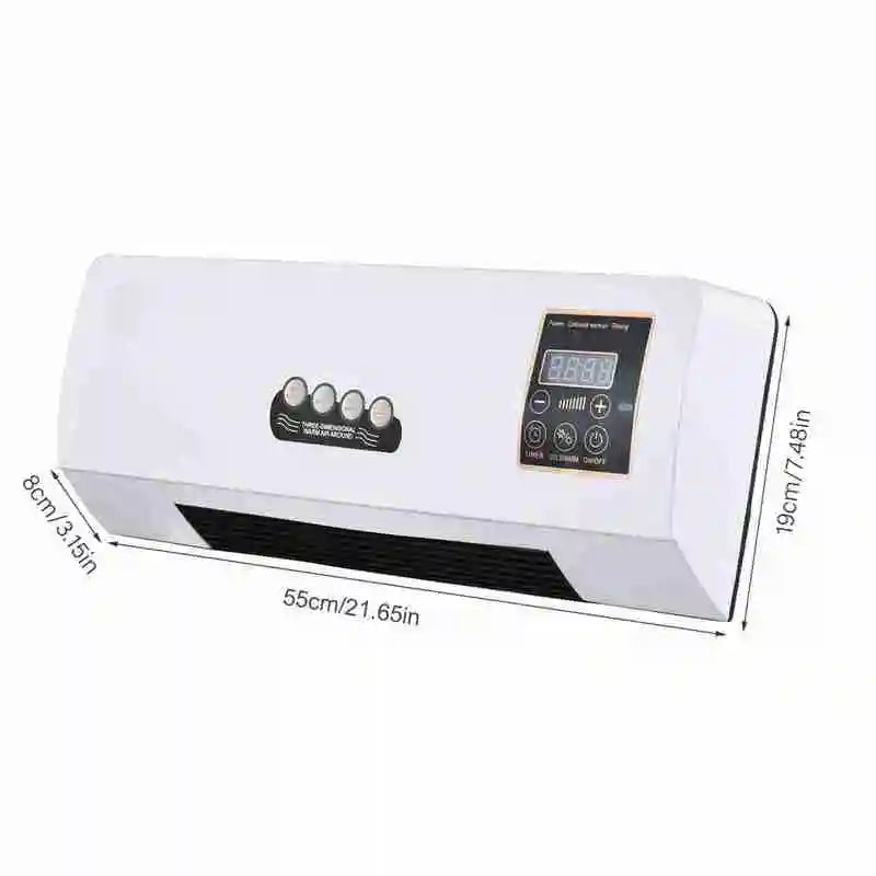 Wall Mounted Space Heater With Digital Display And Timer