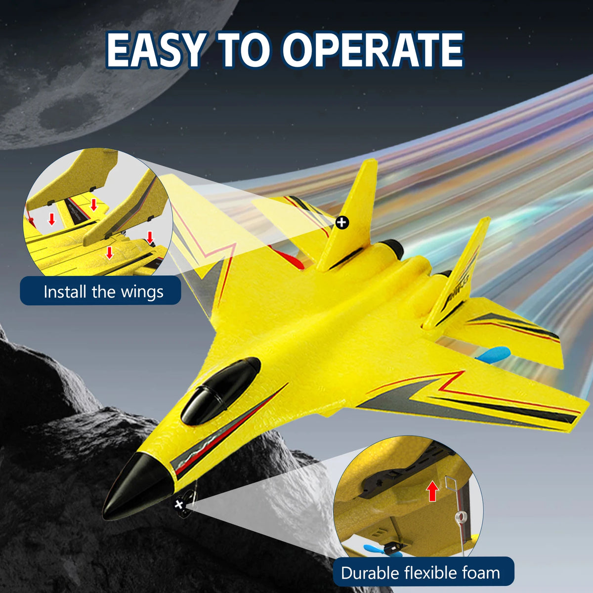 HW33 Fighter Jet Toy With 6 Axis Gyroscope Remote Control