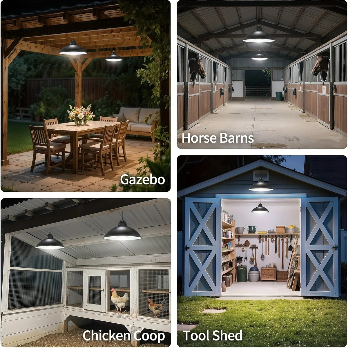 Efficient Solar Dual Head Shed Light Featuring Automatic Sensor Control