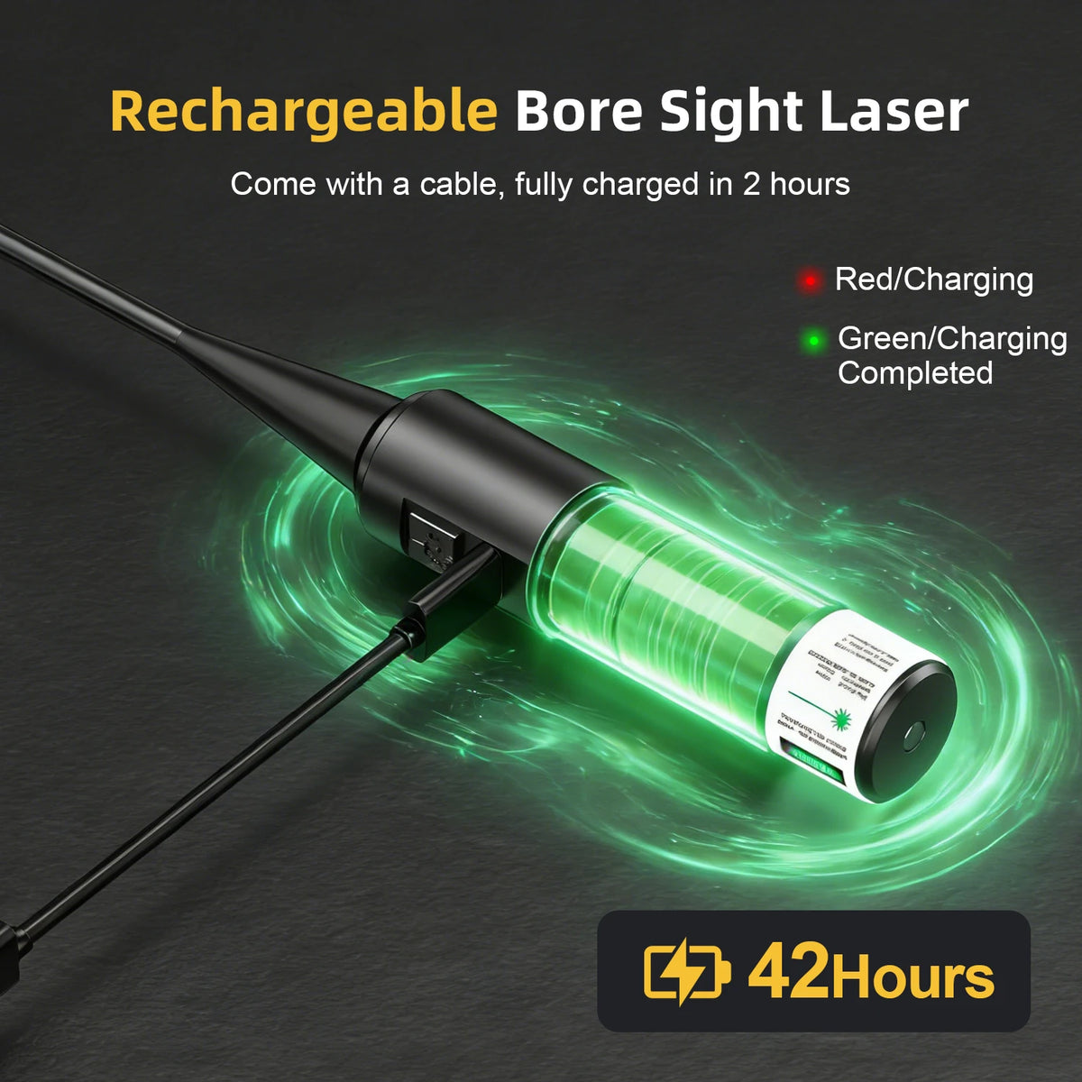 Universal Rechargeable Laser Bore Sighting Kit With Adapters Storage Case