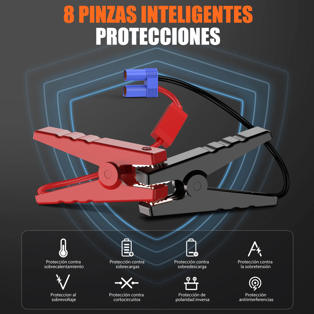 BIUBLE Portable Car Jump Starter With Smart Safety Cable