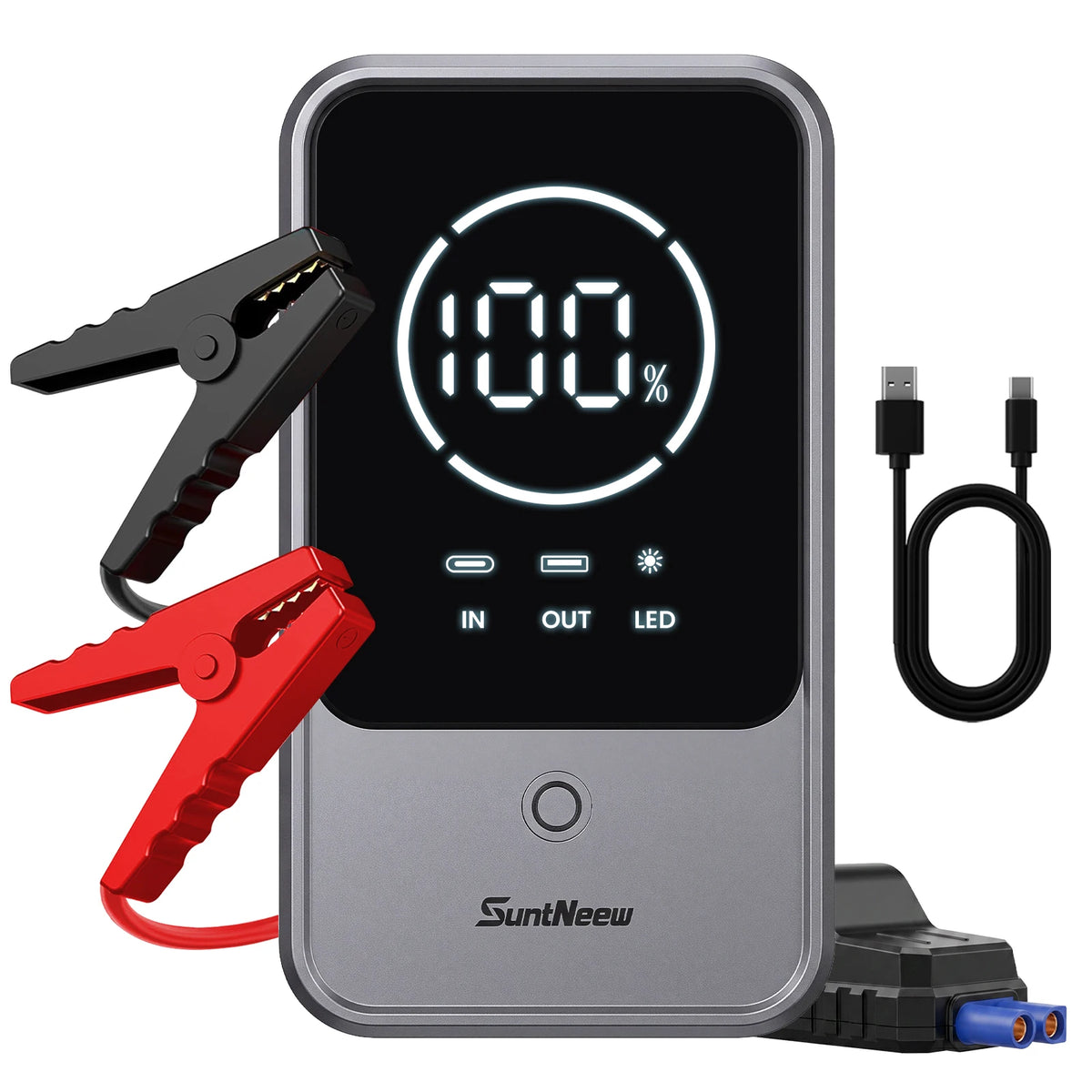 SuntNeew Jump Starter with LCD USB Charging and LED Light