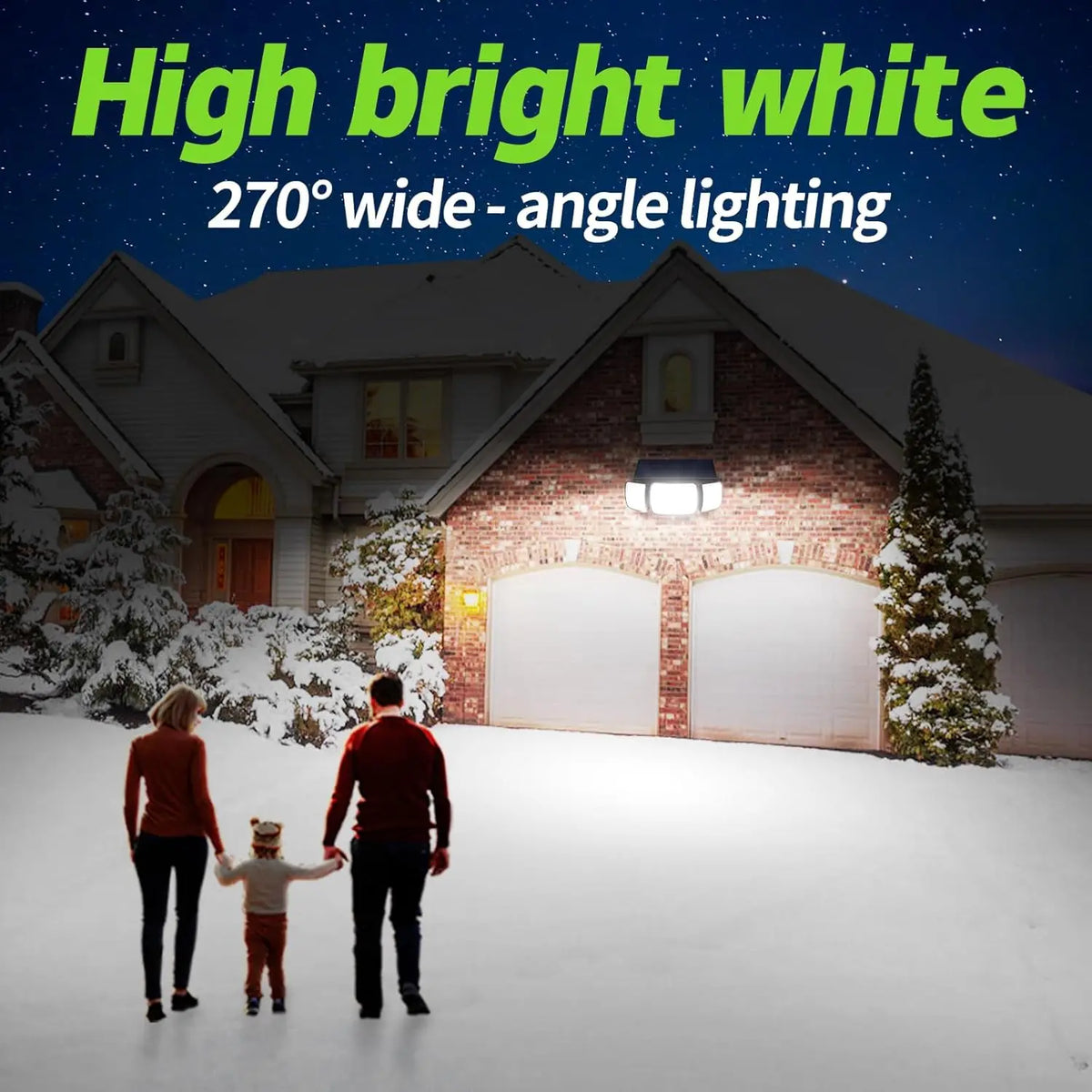 Intelamp Outdoor Solar Security Flood Light With Motion Sensors