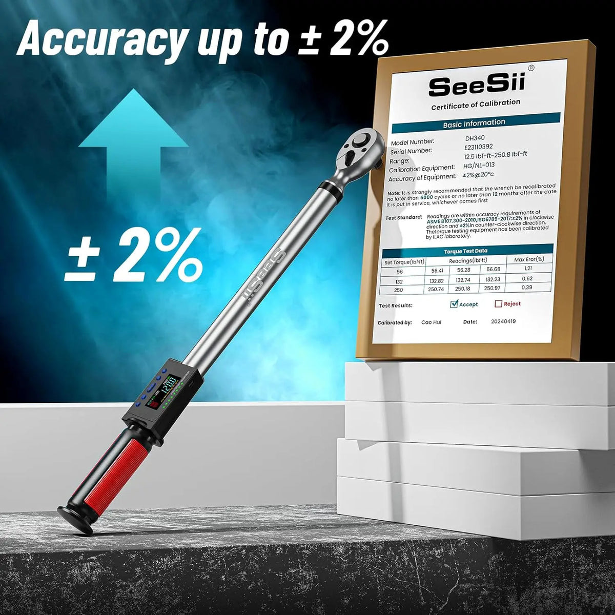 Seesii Digital Torque Wrench With Adjustable Modes For Car Care