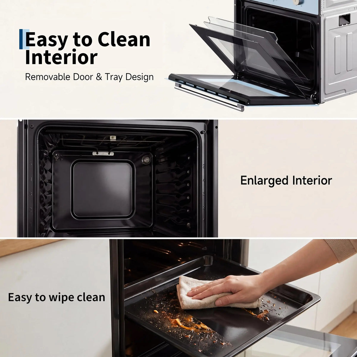 Built In Electric Wall Oven With Four Cooking Functions