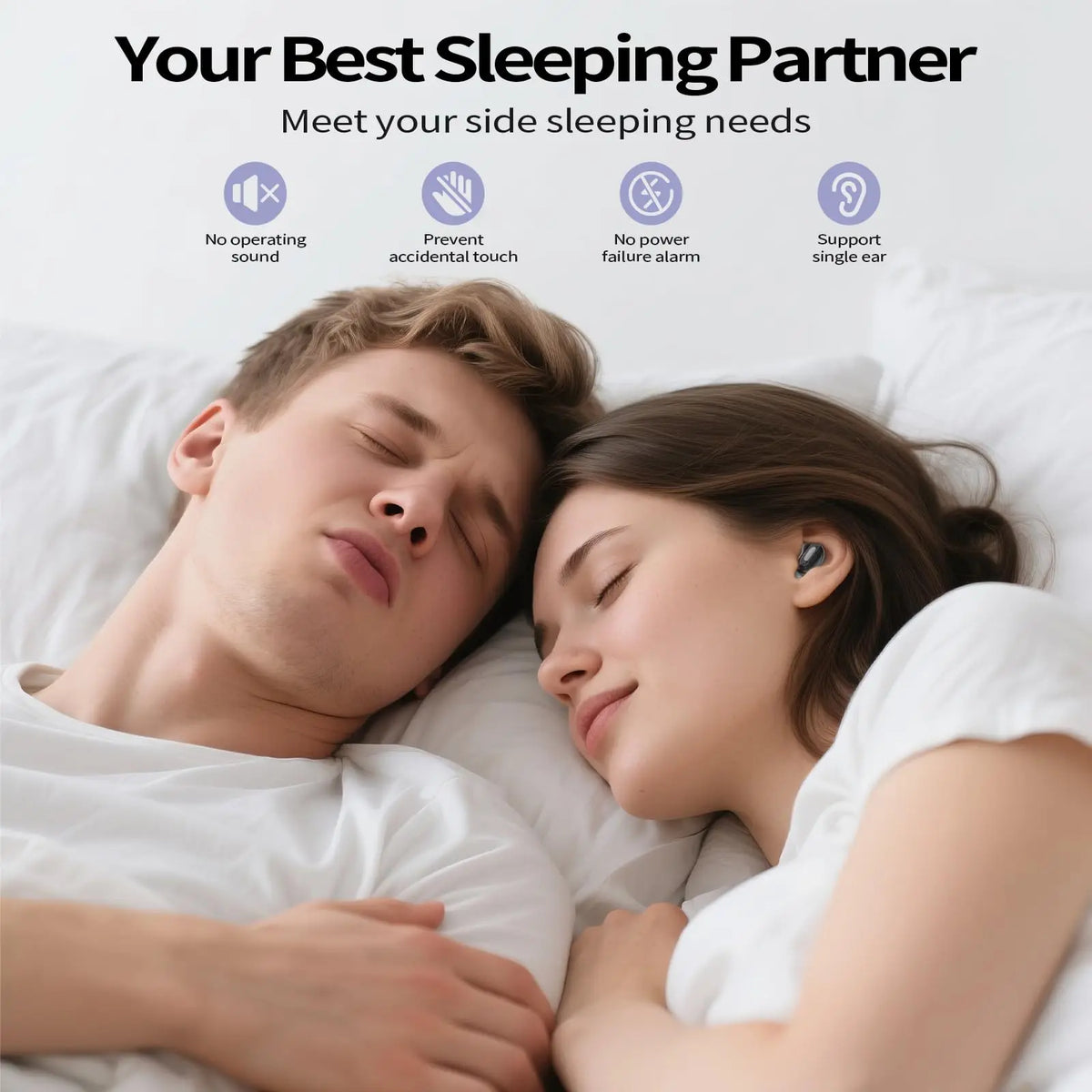 Drsaec Sleep Earbuds for Side Sleepers with ANC Bluetooth