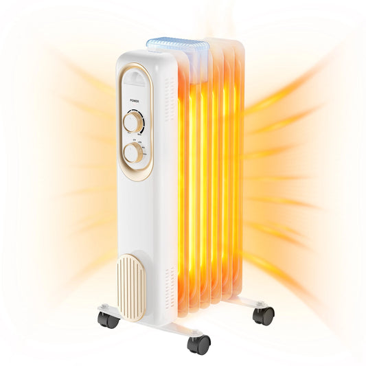 JHK 1500W Oil Filled Radiator Heater With Adjustable Thermostat