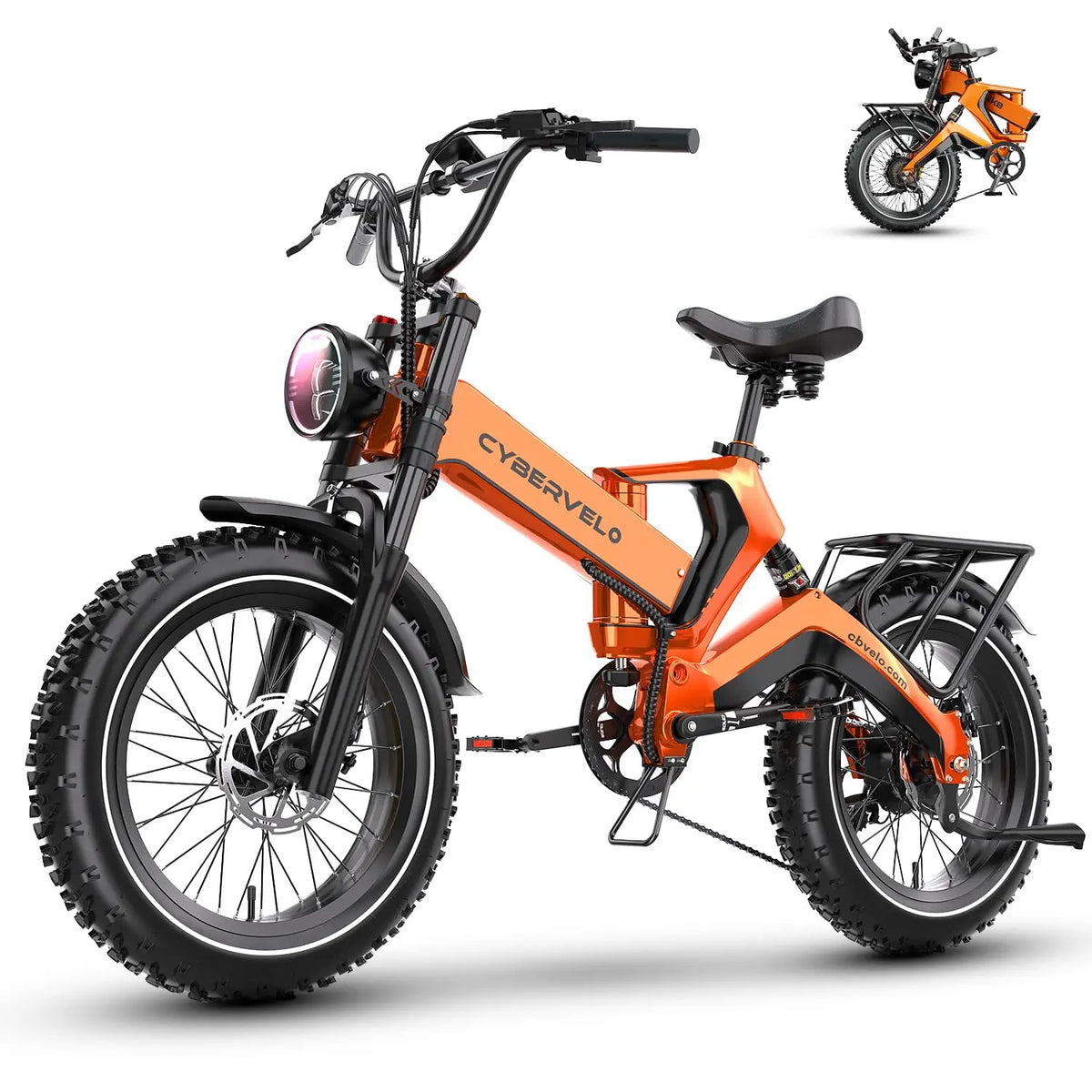 Cybervelo 2000W Foldable Fat Tire Ebike Built For Long Range Adventures