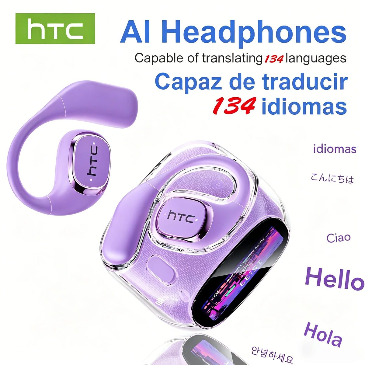 HTC Bluetooth Earphones With Active Noise Cancellation And Clear Audio