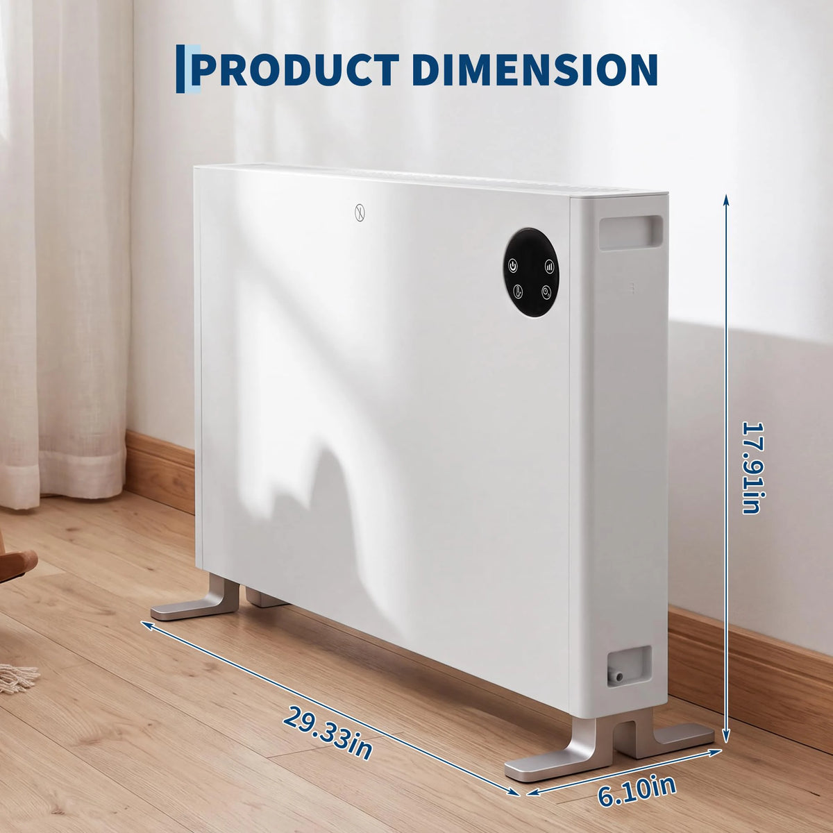 Gaomon Convection Space Heater With Remote And Adjustable Thermostat