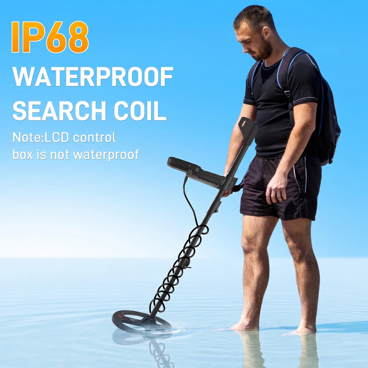 DIHO H30 Professional Rechargeable Metal Detector With Waterproof Coil