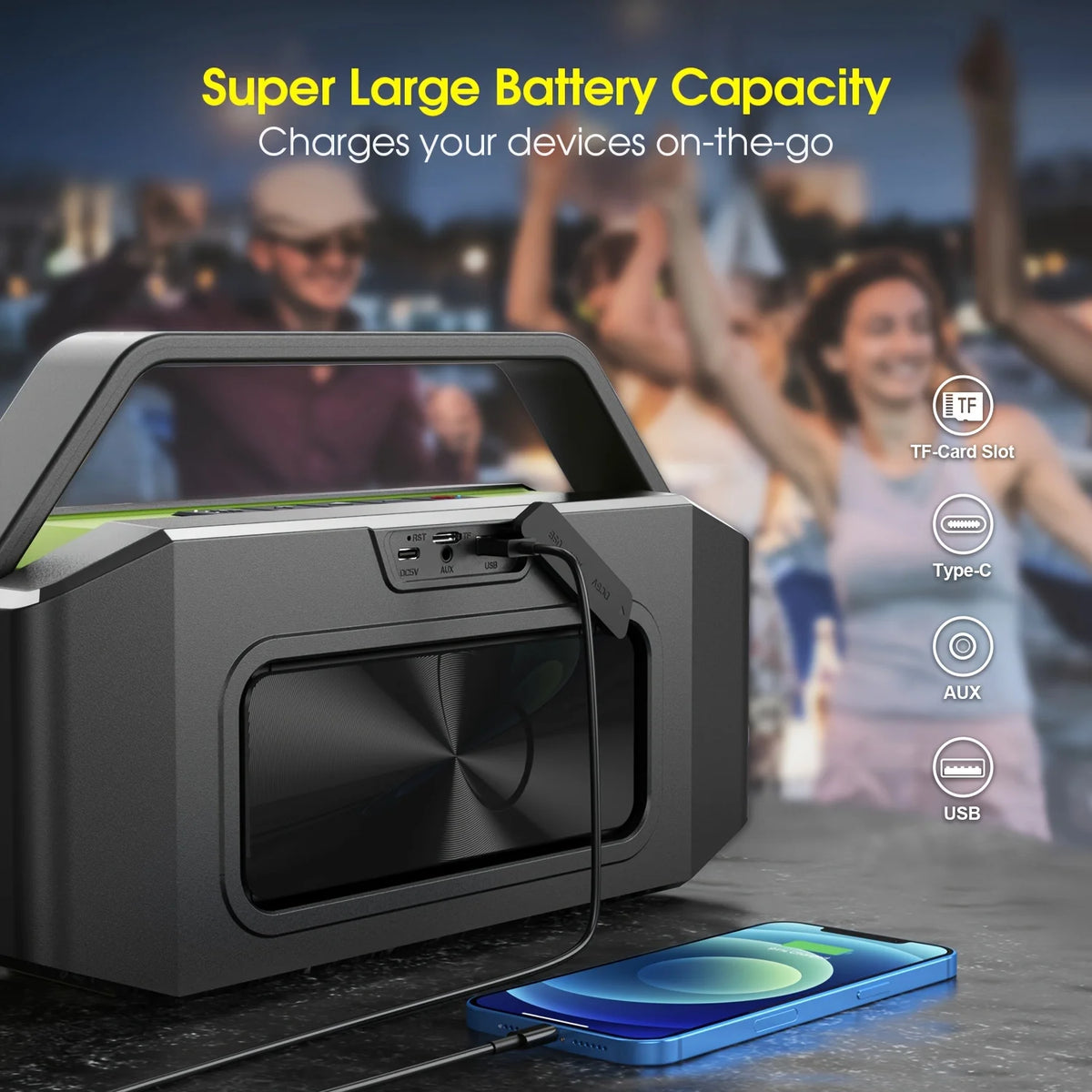 W-KING D9-1 Waterproof Portable Bluetooth Speaker With Deep Bass