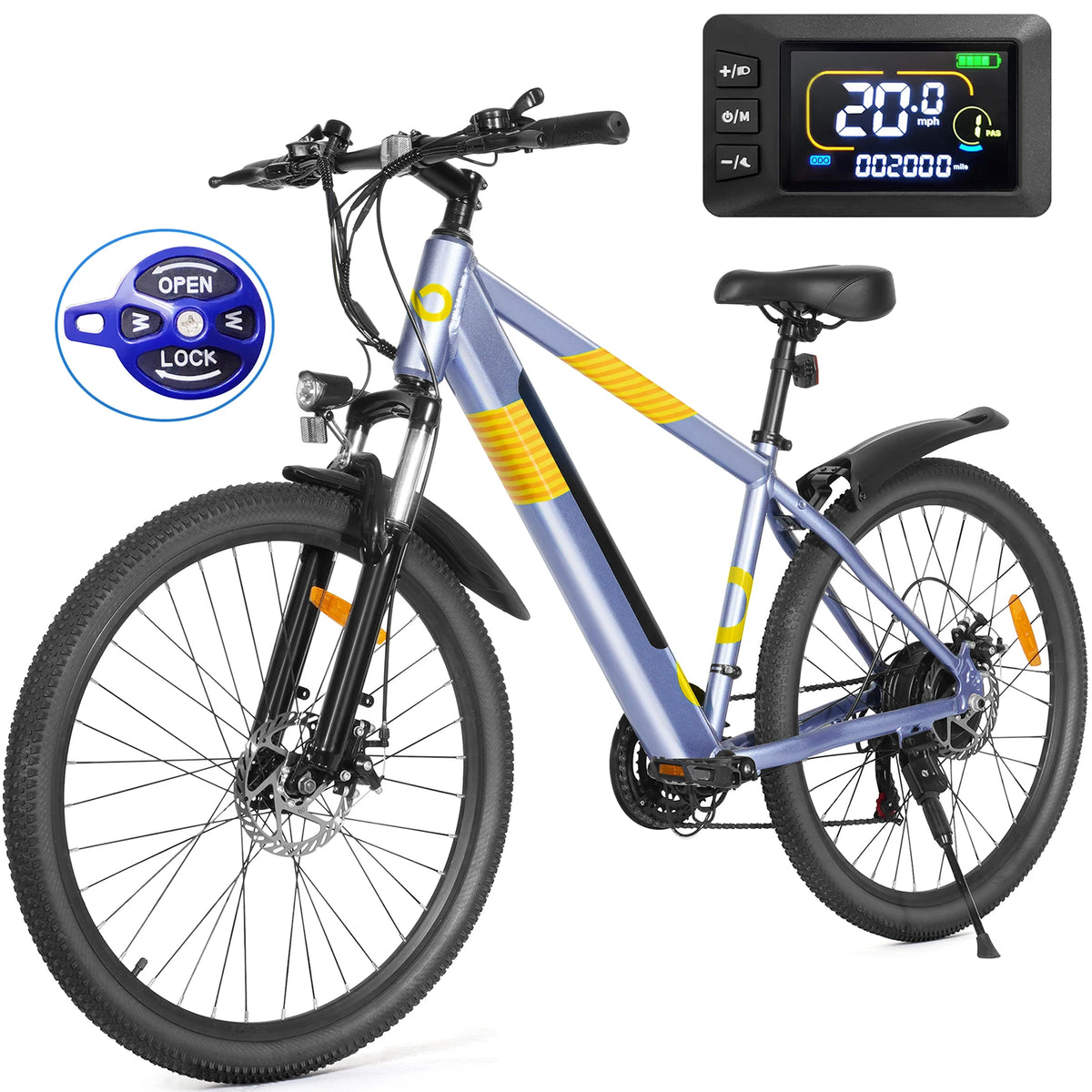 GYROOR 550W Electric Bike With 48V Removable Battery