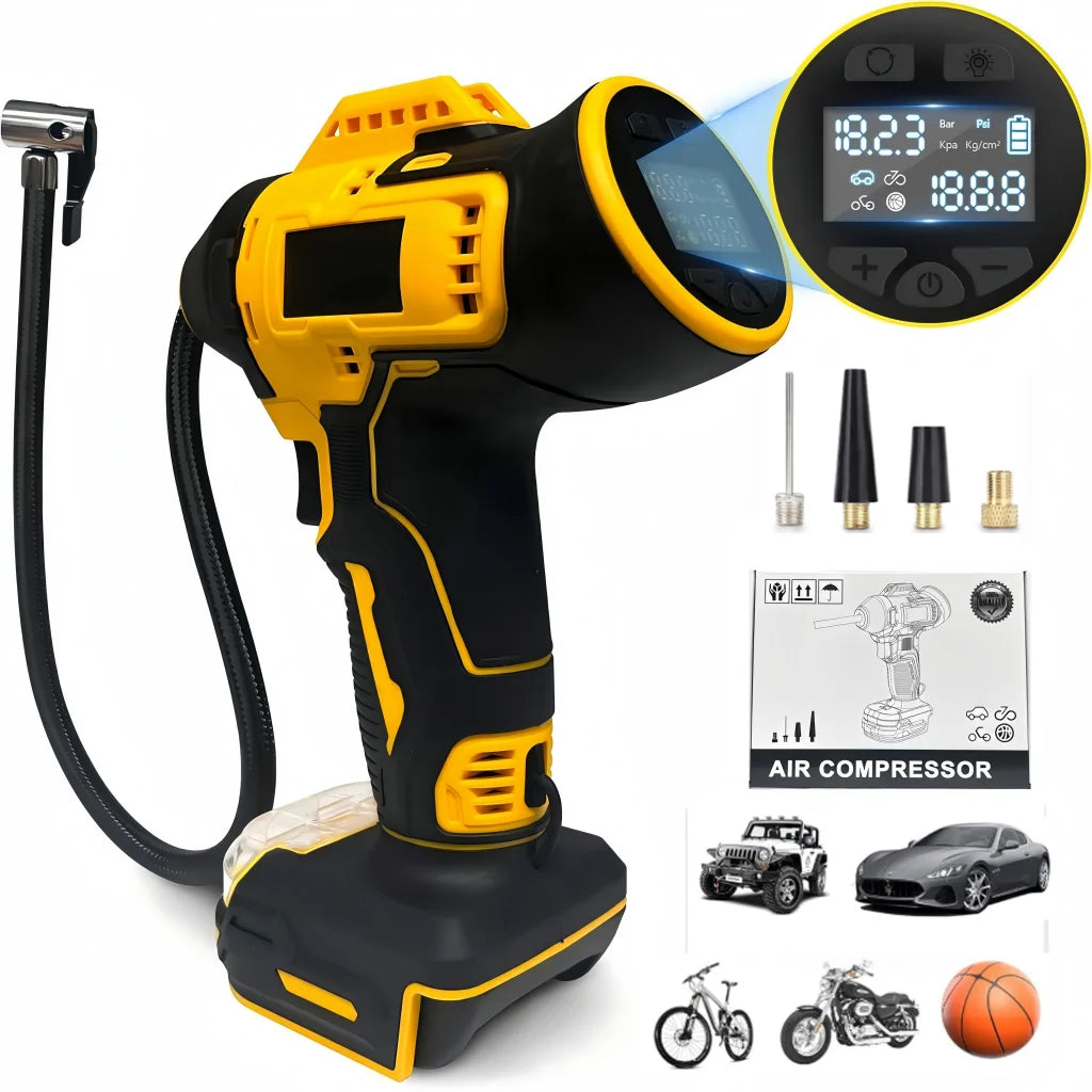 Portable Tire Inflator Air Compressor With Digital Display DeWalt Compatible