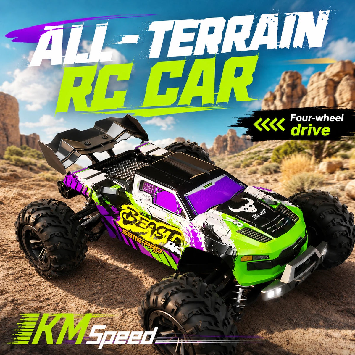 ZNLYRION Off Road RC Buggy Four Wheel Drive Racing Truck