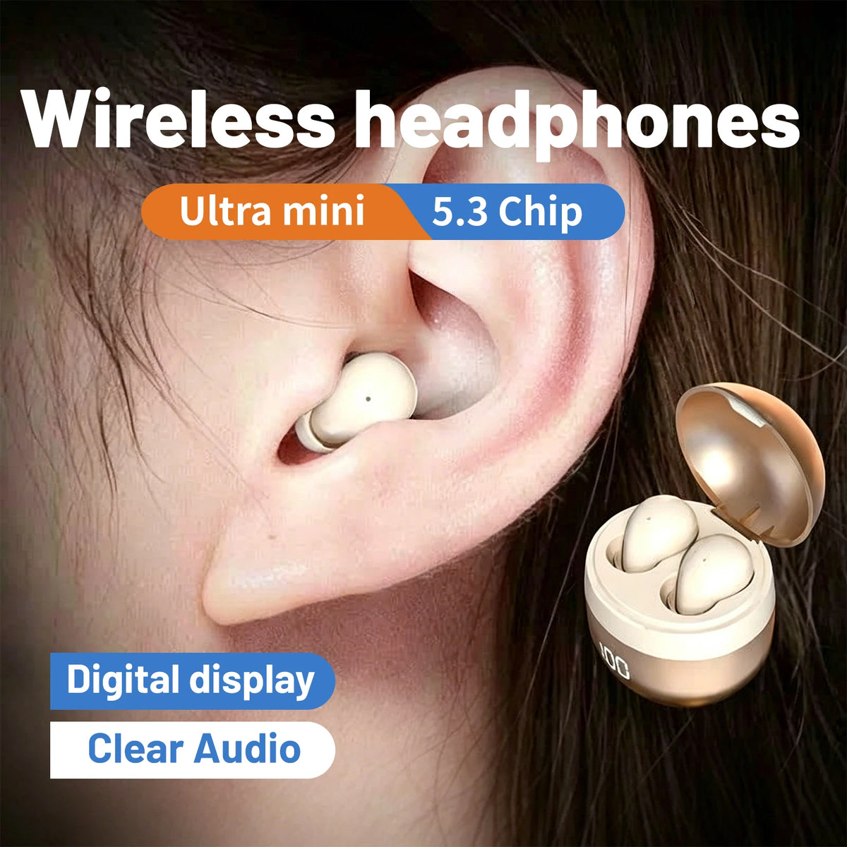 SHUKE Bluetooth Sleep Earbuds With Noise Cancellation And HiFi Sound