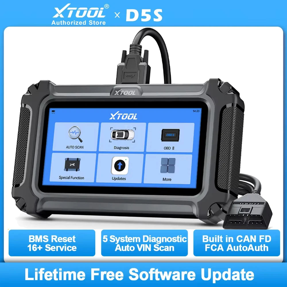 XTOOL D5S OBD2 Scanner Five System Diagnostics and Reset