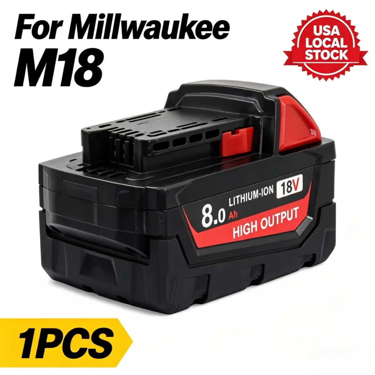 Milwaukee M18 Compatible Li-Ion Replacement Battery Pack For Power Tools