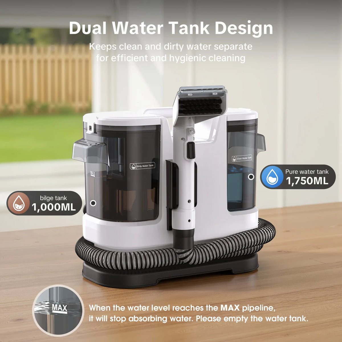 Lubluelu Instant Heated Carpet Cleaner With Powerful Suction