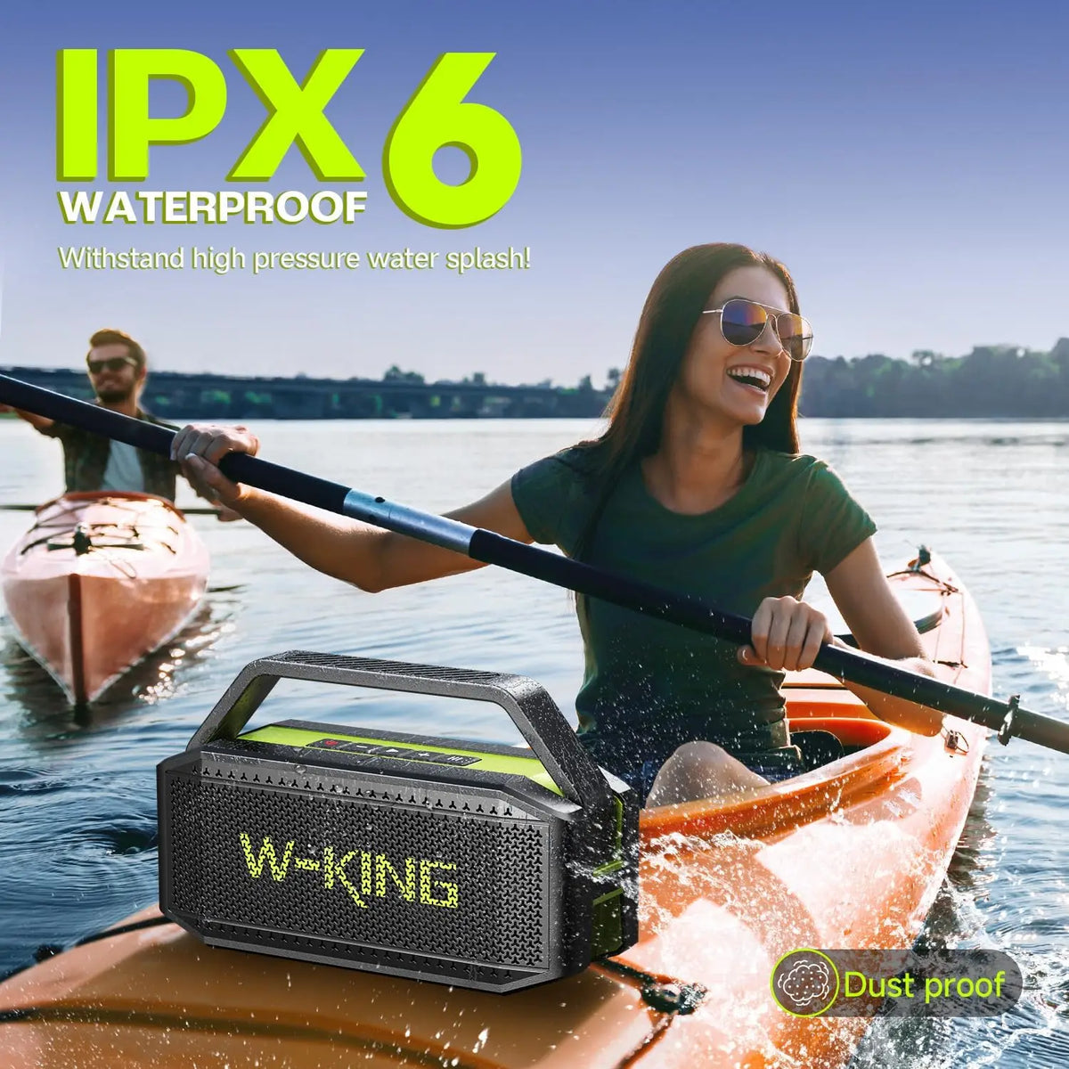 W-KING D9-1 Waterproof Portable Bluetooth Speaker With Deep Bass