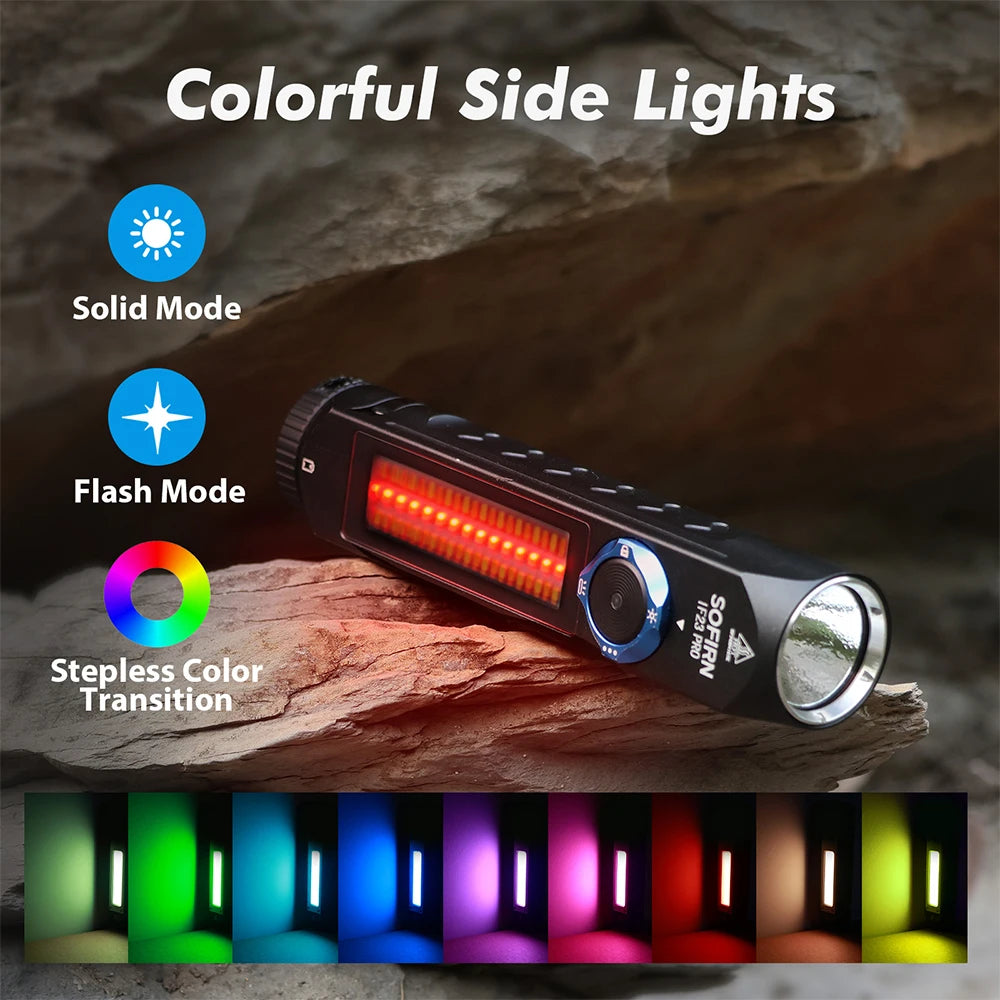 Sofirn IF23 Pro Rechargeable RGB LED Flashlight With Magnetic Base