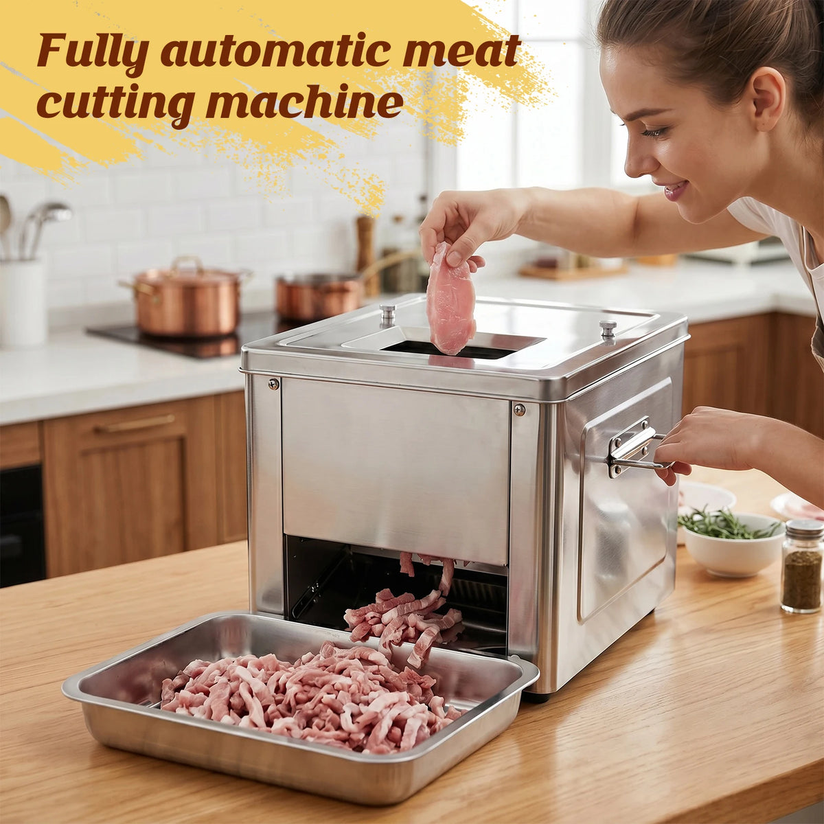 Commercial Electric Meat Slicer and Vegetable Cutter Machine for Kitchens