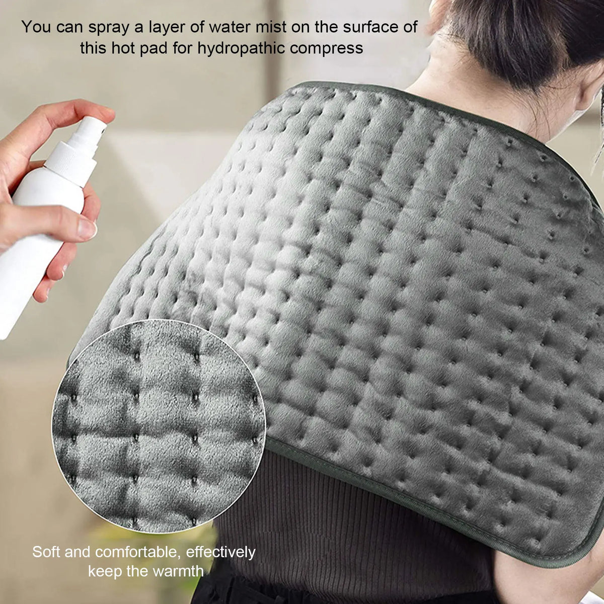 Electric Heating Pad With Smart Timer And Fast Even Heating