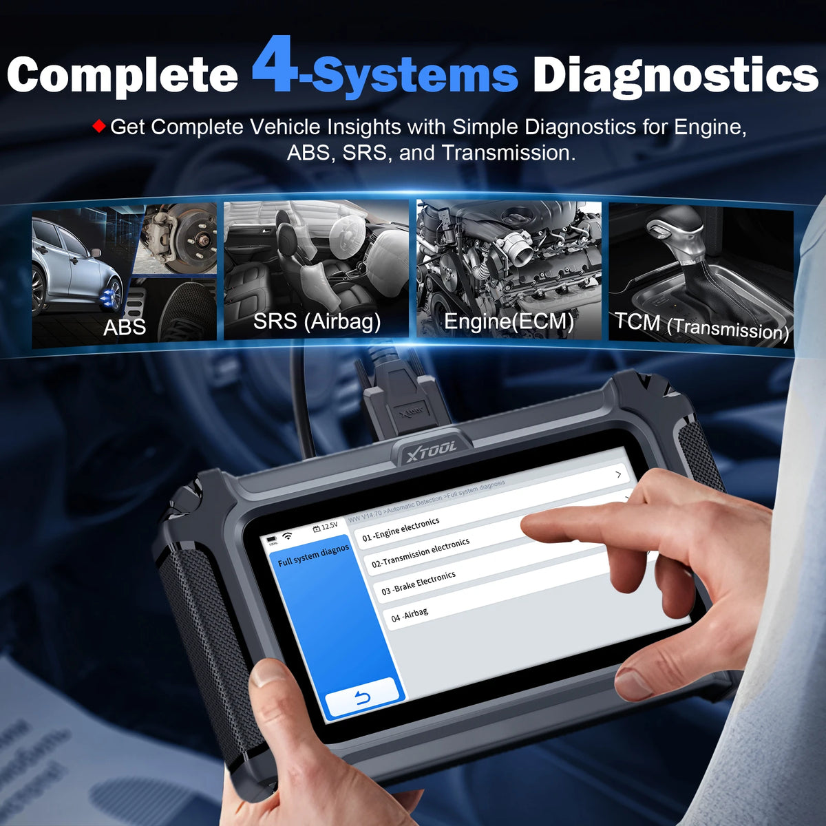 XTOOL D5S OBD2 Scanner Five System Diagnostics and Reset