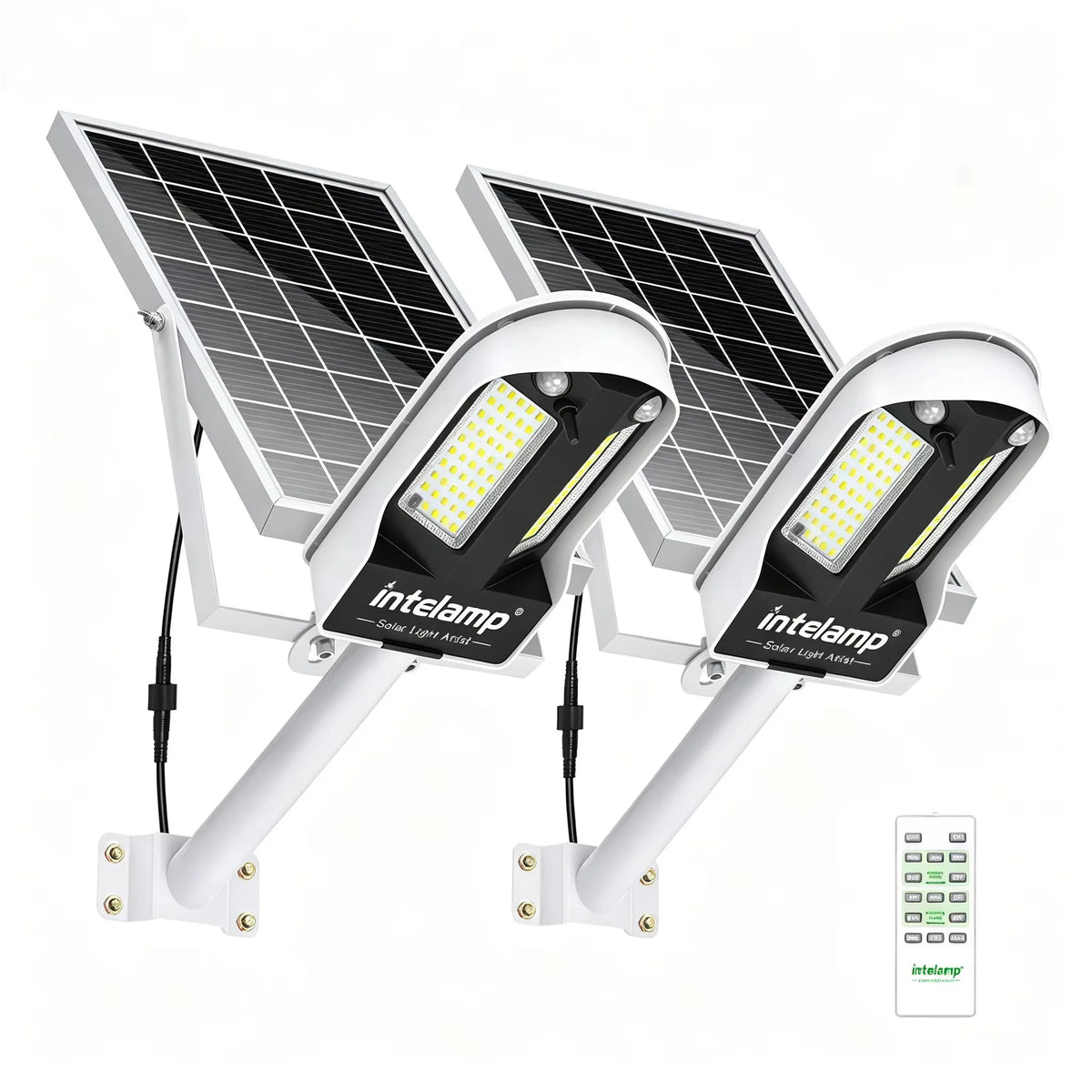 Intelamp Solar Motion Sensor Street Light for Outdoor Security