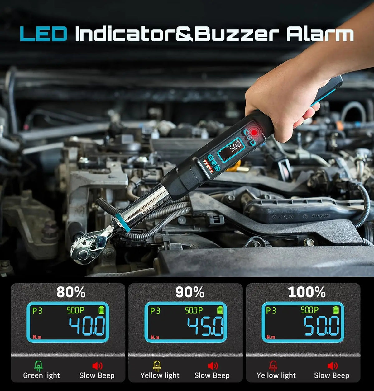Seesii Digital Torque Wrench With LCD Display And Dual Alerts