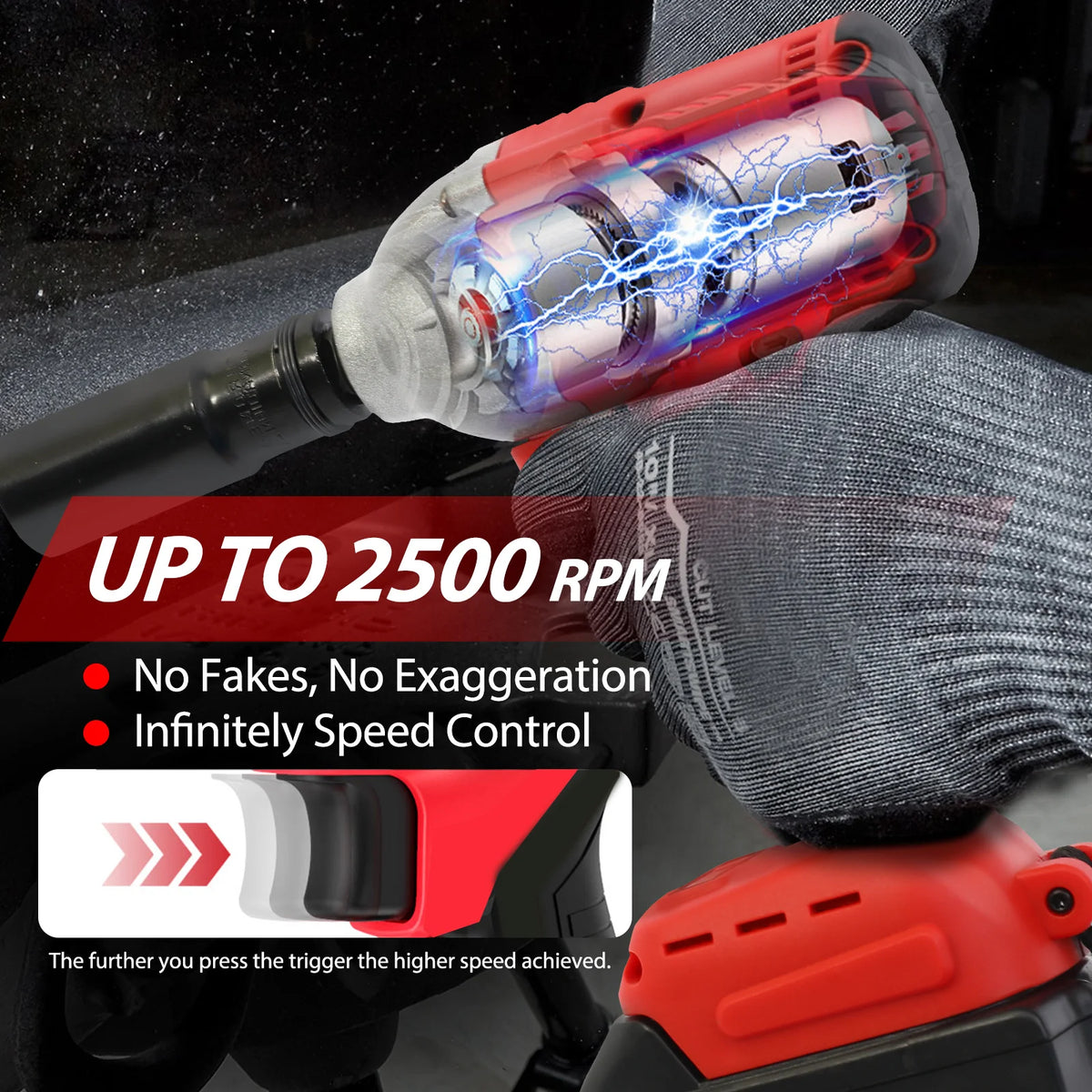 Brushless Cordless Impact Wrench for Automotive and Home DIY Repairs